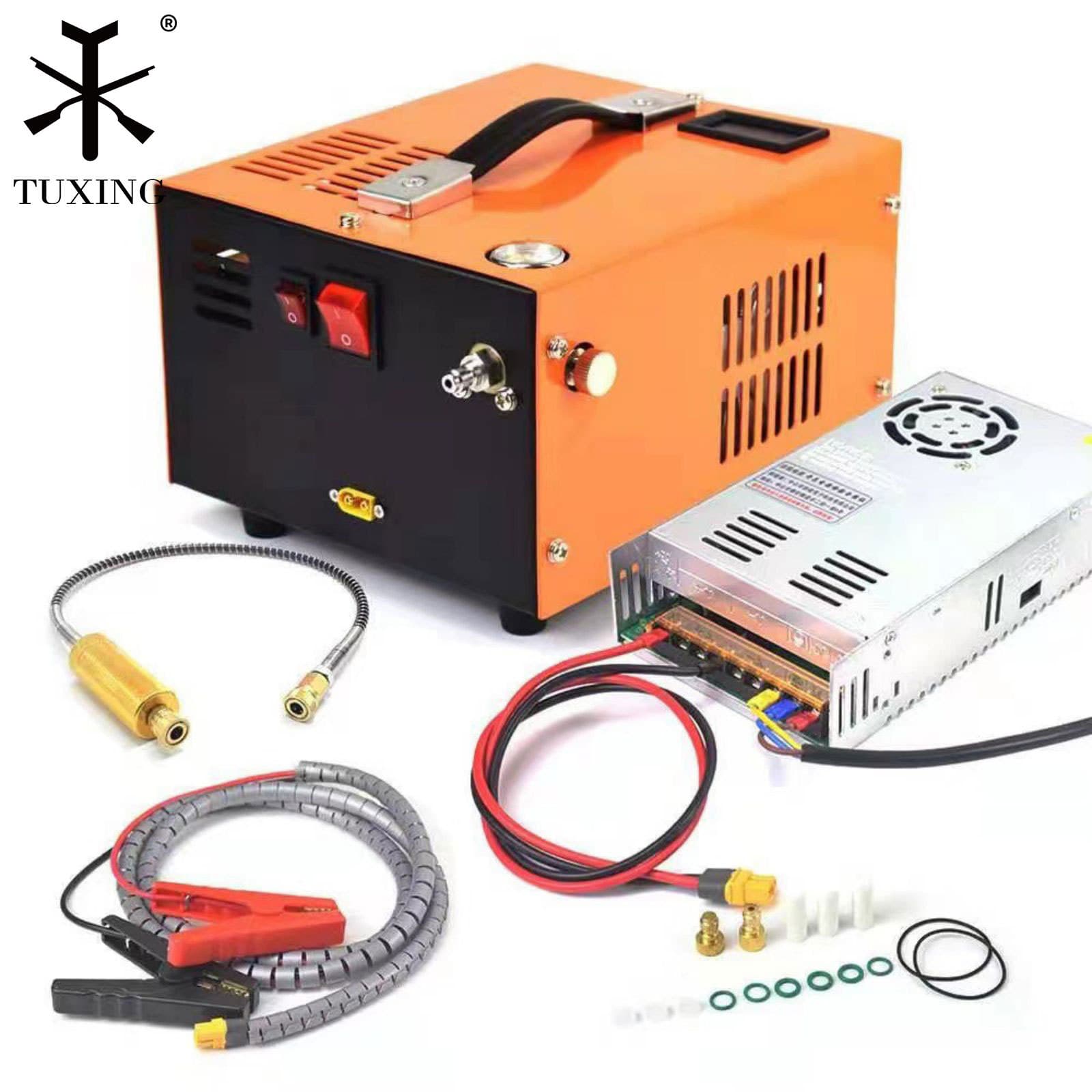 12V Mini Gauge Portable External Transformer 4500psi High Pressure Air Pump
