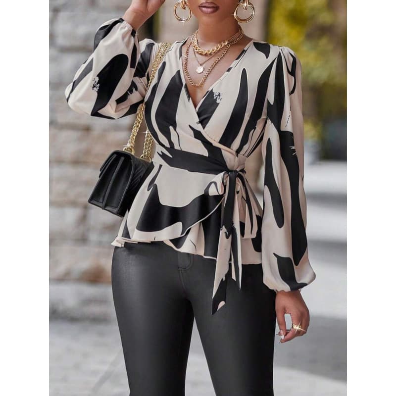 V 43708 Lantern Sleeve Women Top Lantern Sleeve Women's Top Cross-border AliExpress