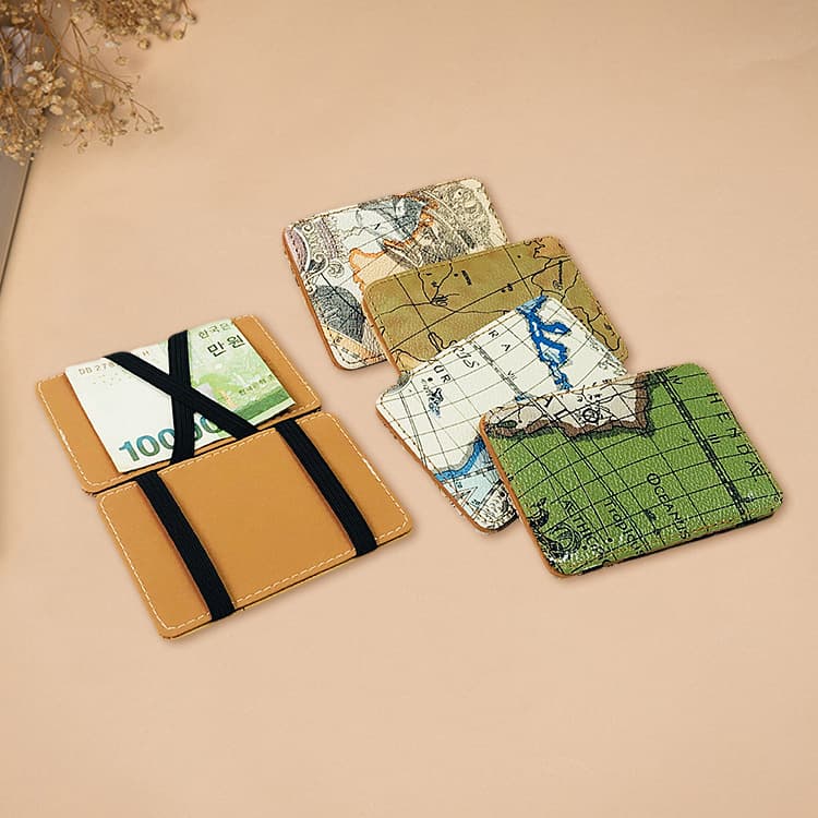 New Korean style short wallet map pattern magic bag bank card bag card holder coin purse thin mini wallet