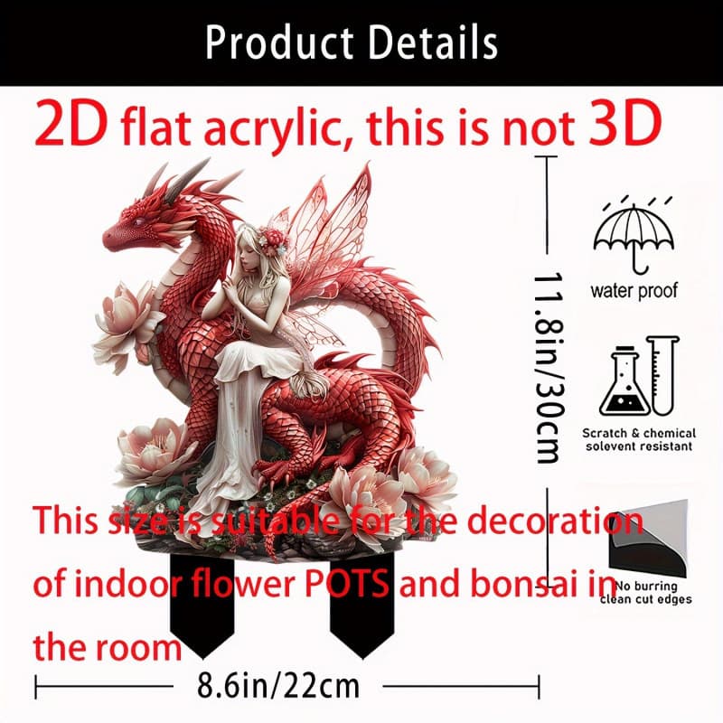 Cross-border Acrylic Garden Stake Set, Amazon Best Seller Outdoor Yard Decor Ornaments