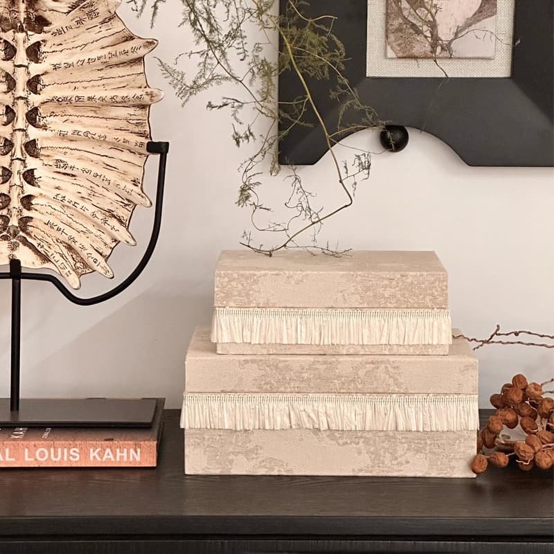 Modern Wabi-Sabi Tassel Minimalist Fabric Jewelry Box Storage Box Showroom Cloakroom Office Decoration
