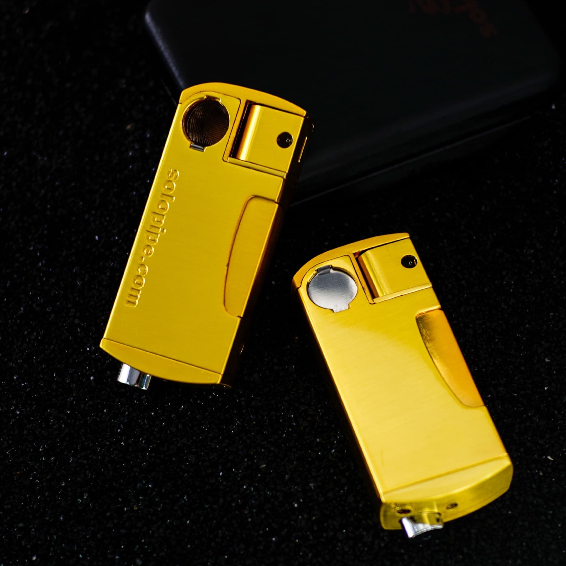 Creative Side Press Ignition Slant Flame Open Flame Lighter Refillable Pipe Lighter Factory Wholesale Cross-Border Foreign Trade Supply