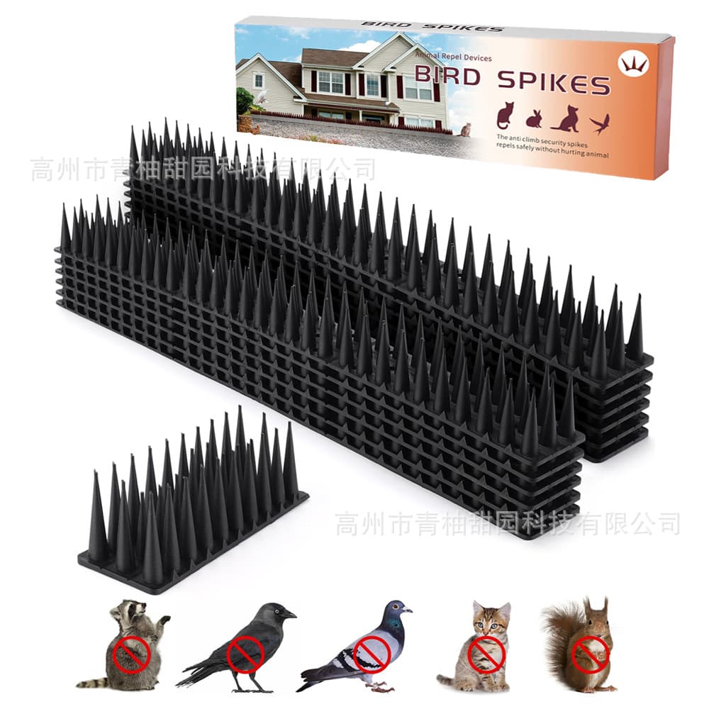 Anti-cat thorns, 10 pieces in color box, brown and black plastic bird repellent thorns, anti-theft, anti-bird thorns, anti-bird thorns for power equipment