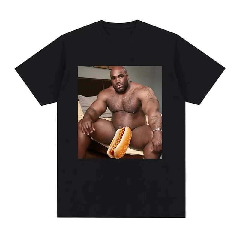 [Cross-border EU Size] Big Dick Black Guy Meme Barry Wood Funny Hot Dog