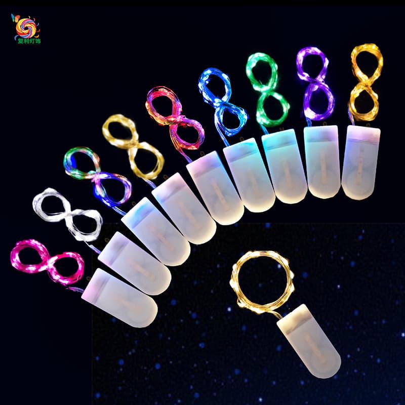 Christmas Light String Gift Box Holiday Decoration LED Star Colorful Light Battery String Button Cell Copper Wire Light