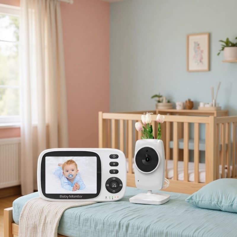 Specially designed for cross-border trade, wireless baby monitor with infrared night vision and built-in high-capacity battery.