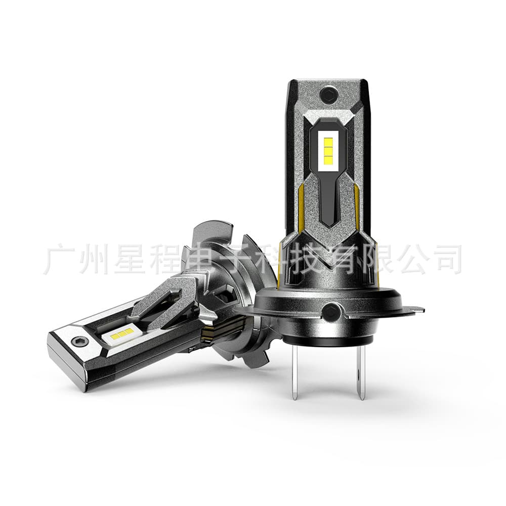 2026 new cross-border hot model high-power fan decoding T7 LED headlight direct plug H7 headlight 1:1 car light bulb