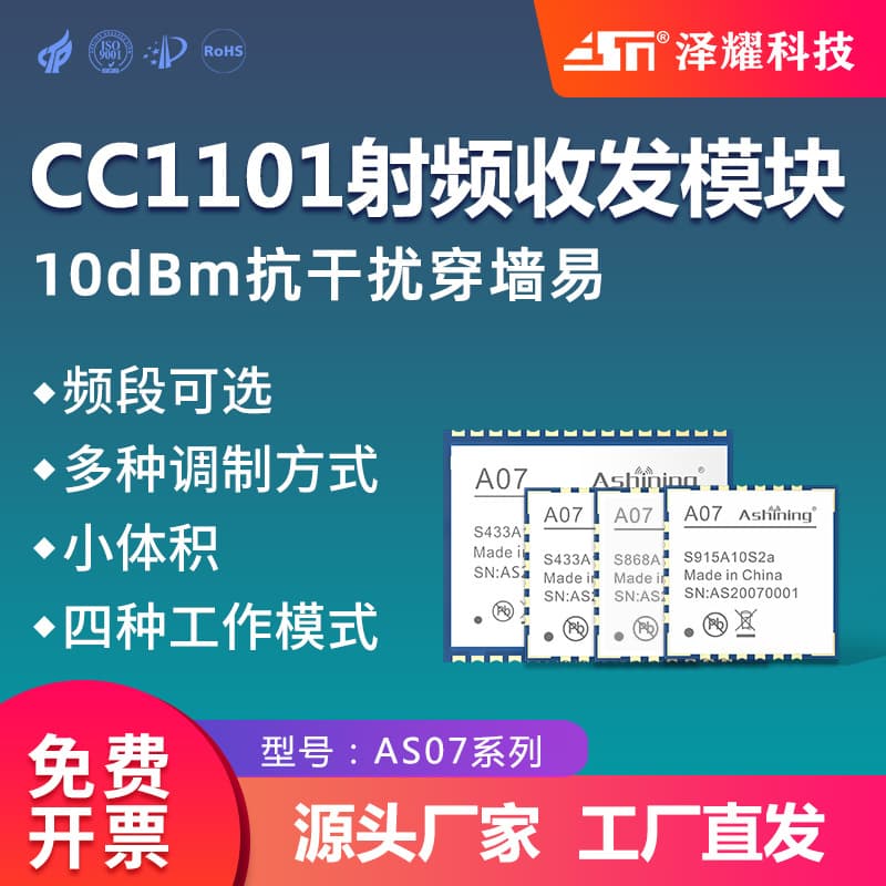 Zeyaoyao 433M Original CC1101 Wireless RF Transceiver Module Ultra-Compact Size Strong Anti-Interference 868 915MHz