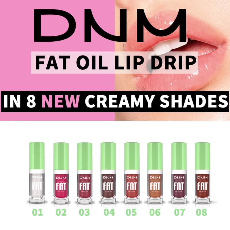 DNM Jelly Lip Gloss 8 Pack Transparent Pearlescent Moisturizing Color Changing Fat Lip Gloss Lip Oil