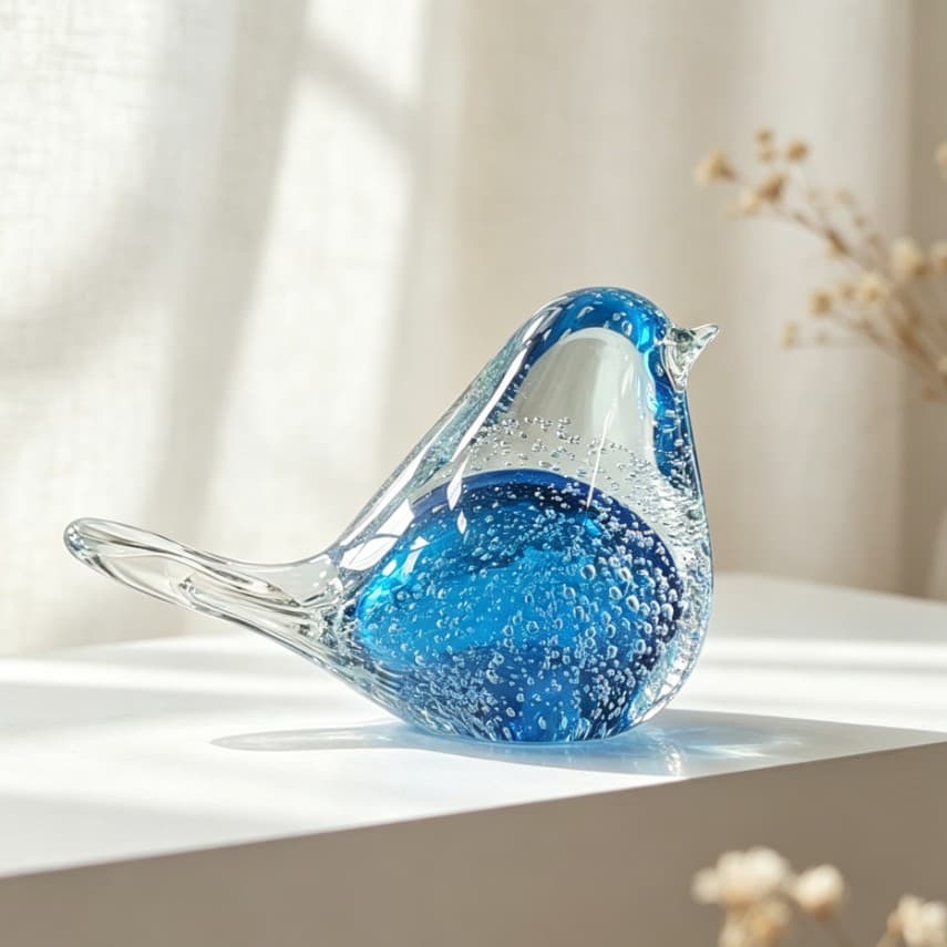 Minimalist Creative Glass Bird Ornament for Model Home, Home Desktop, Coffee Table, TV Cabinet, Office Bookshelf Decoration