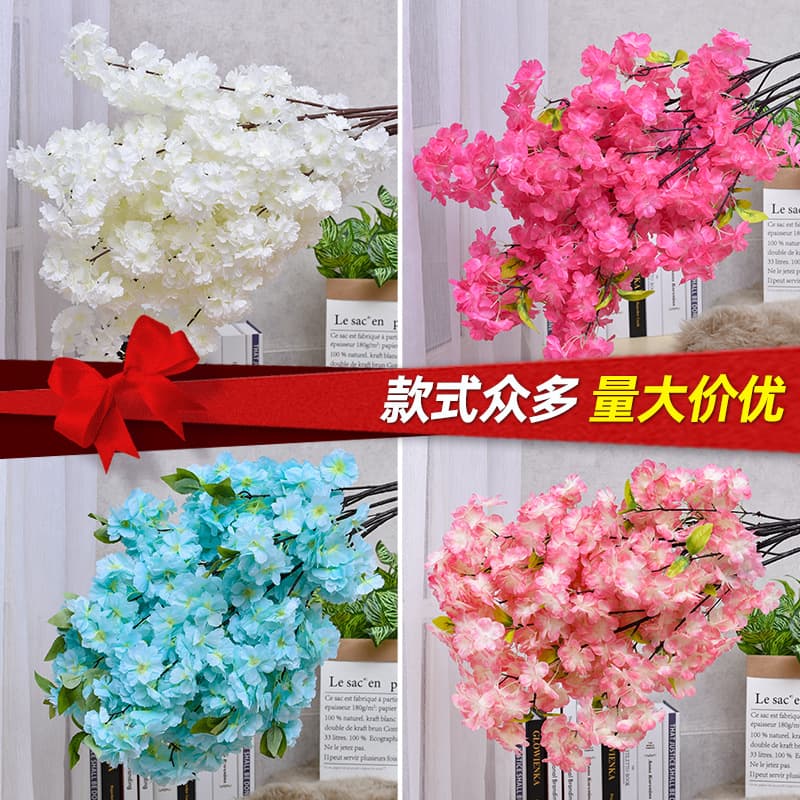 Artificial Cherry Blossom Branches for Wedding Decoration, Arch, Living Room Ceiling, Arrangement Bouquet, Fake Cherry Blossom Tree