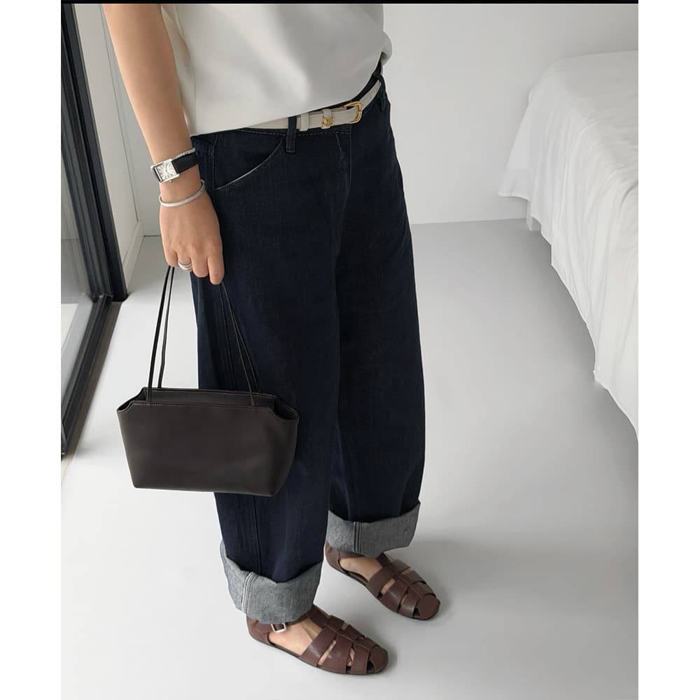 New Genuine Sheepskin The Row Kendall Same Style Shoulder Underarm Bag Genuine Leather Women's Minimalist Niche Handbag