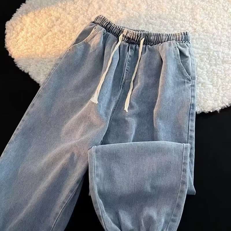 Spring and Autumn Denim Jeans for Men, Designer Small-Trend American-Style Zipper Pants, High-Street Beggar Pants