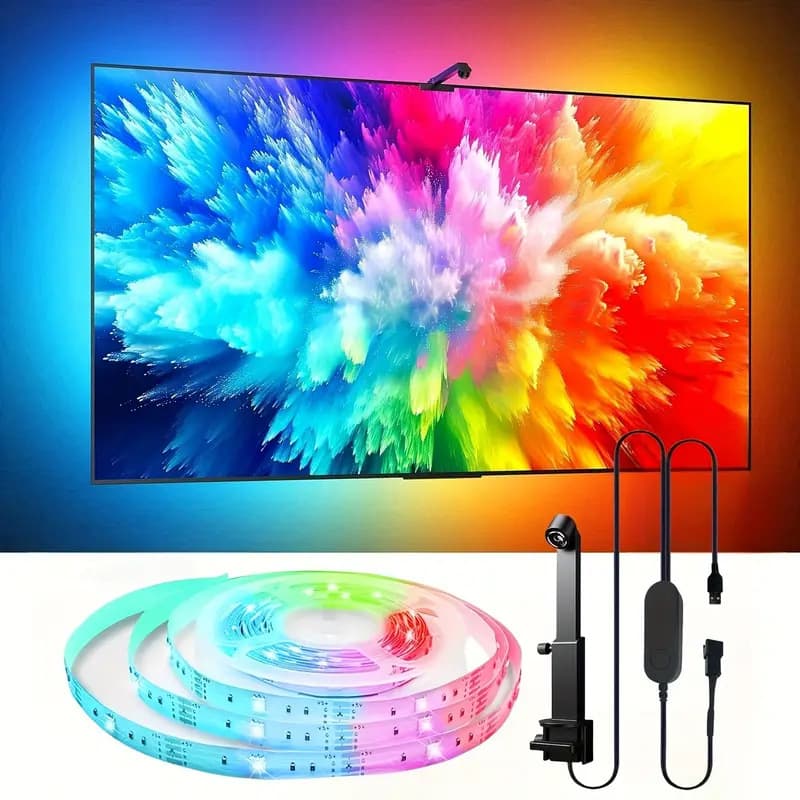 USB TV Ambient Sync Light, Smart Screen-Color Camera Flowing Light, RGB Color-Chasing LED Strip