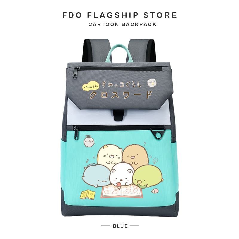 Cute Anime Corner Backpack for Girls Grades 3-6, Children's Spine-Protecting and Weight-Reducing Junior High School Backpack
