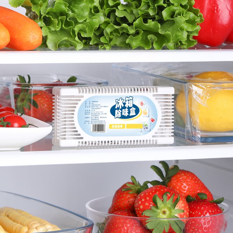 Household Refrigerator Deodorizer Mineral Crystal Activated Carbon Pack for Eliminating Odors and Fridge Smells, Air Purifying Deodorizing Box