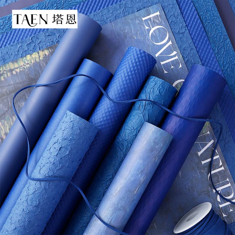 [Midnight Blue] Series Fresh Flower Bouquet Wrapping Paper Oil Painting Blue Flower Wrapping Paper Handmade Floral Art DIY Materials