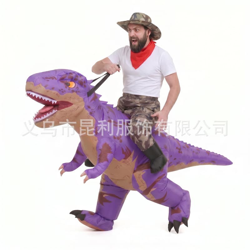 Cross-border Riding Inflatable Costume Halloween Dinosaur Inflatable Costume T-Rex Costume Funny Performance Costume Party Decoration Costume