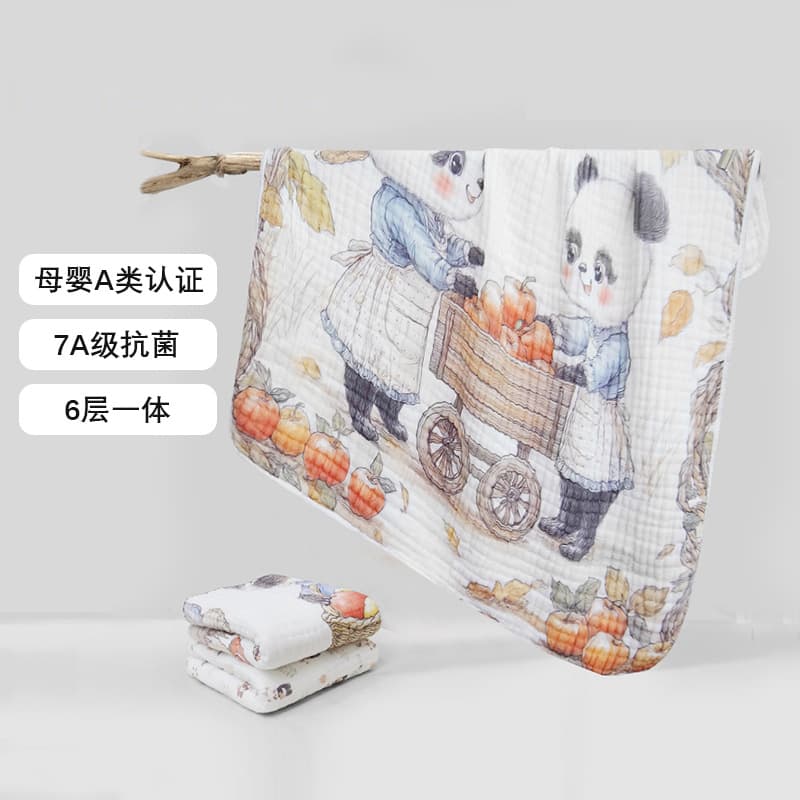 Baby Bath Towel Class A Six-Layer Cotton Gauze Large Size Baby Wrapping Towel Absorbent Breathable Baby Nap Blanket