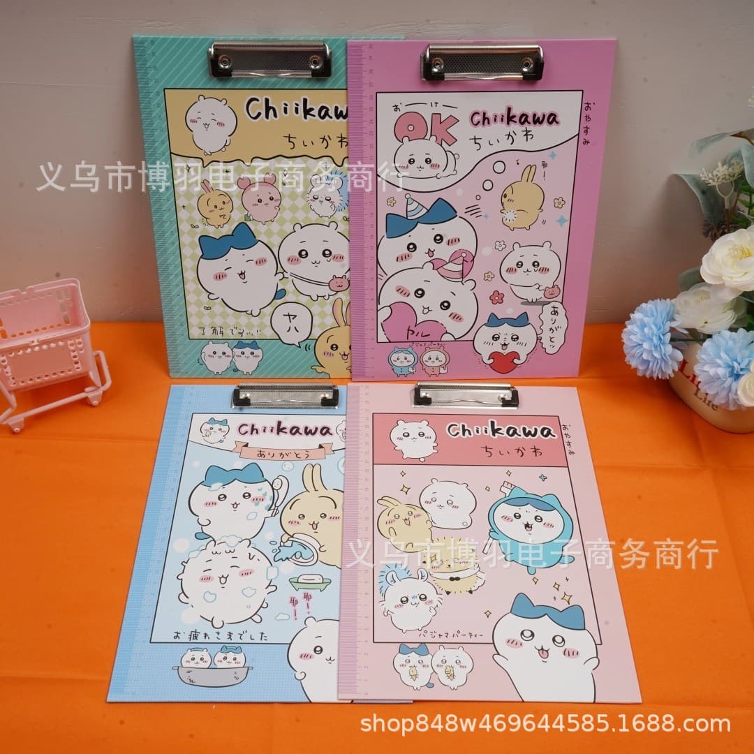 New Jiyikawa A4 Board Clip Popular Internet Celebrity Cartoon Cute High-Looking Children and Students Writing Pad Wholesale