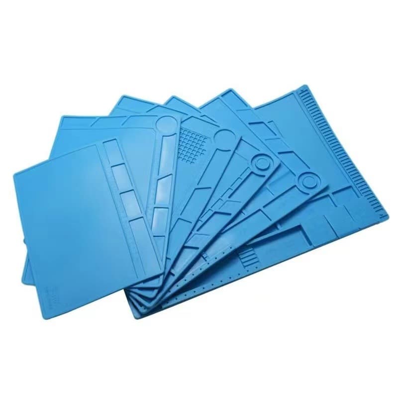 Phone and Computer Repair Mat, Heat-Resistant Silicone Work Mat for Hot Air Gun Soldering Station with Magnetic S-140