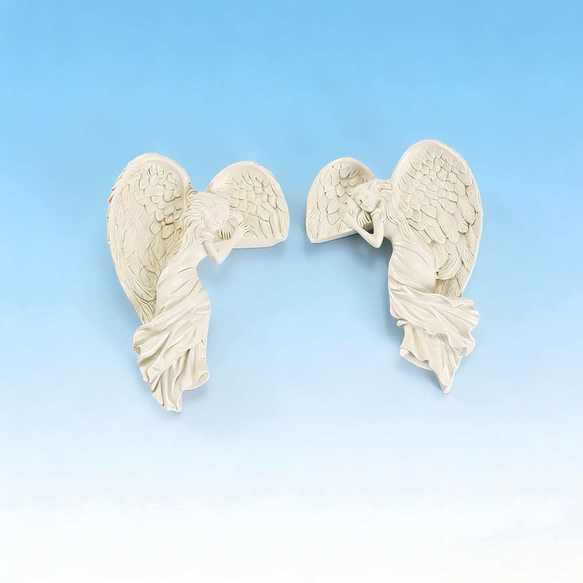Cross-border Wall Hanging New Redemption Angel Door Frame Ornament Awakening Wings Hanging Decoration Resin Pendant
