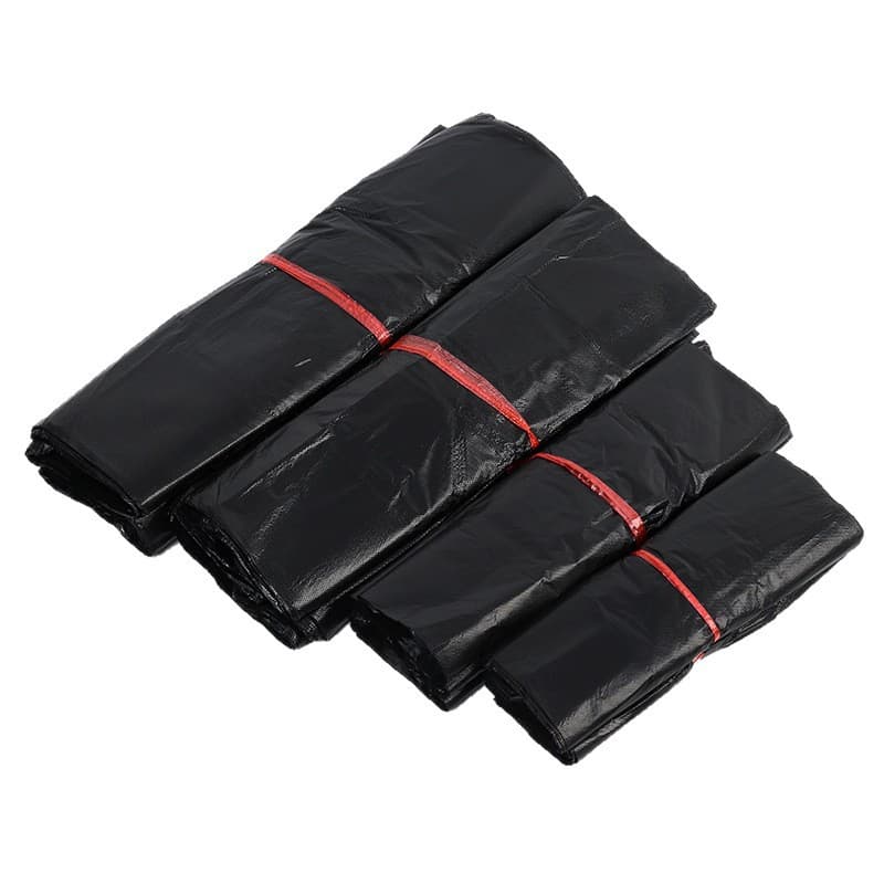 Black plastic garbage bag kitchen waste portable vest bag