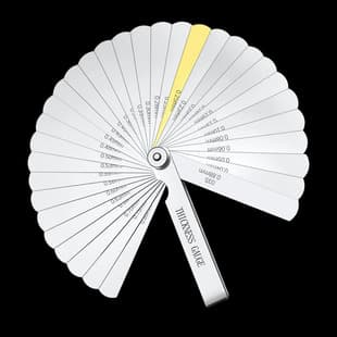 Cross-border Yunbei 32-blade Thickness Gauge Feeler Gauge Set 0.04-0.88mm Metric Imperial Brass Blades