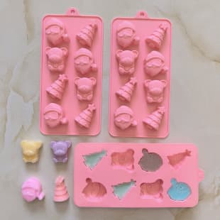 Silicone Mold Santa Claus Koala Chocolate Cookie Mold Candy Bar Cake Mold 885