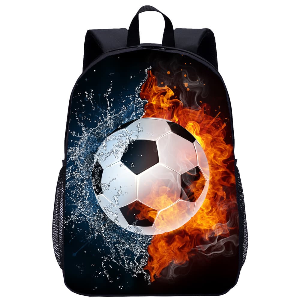 Soccer school bag 14-16 inch elementary kindergarten crossbody bag pencil case double shoulder load-reducing backpack, ready for drop shipping
