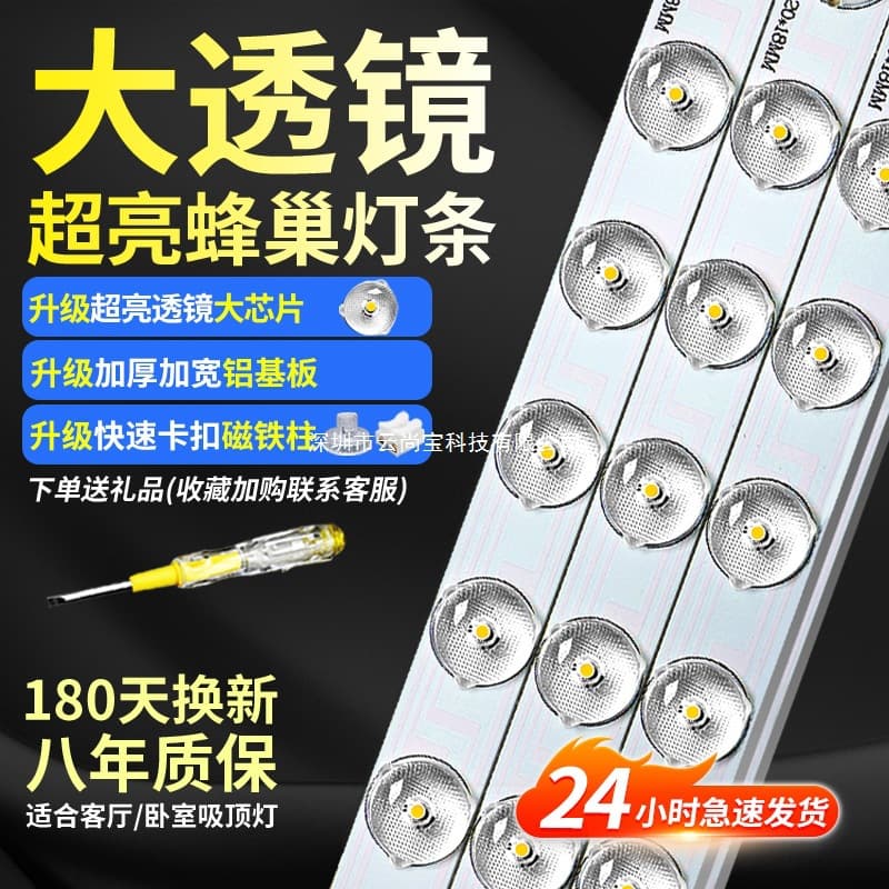 LED Strip Light, Long Strip for Living Room Lighting Retrofit, Bedroom Ceiling Light Replacement, Ultra Bright Light Panel Core
