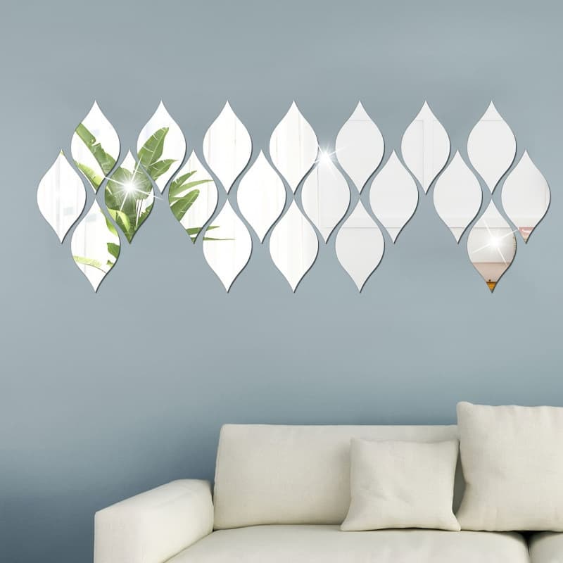 2026 Autumn/Winter Cross-border Foreign Trade New Shiny 3D Acrylic Waterdrop Mirror Stickers 10/20/3 Set