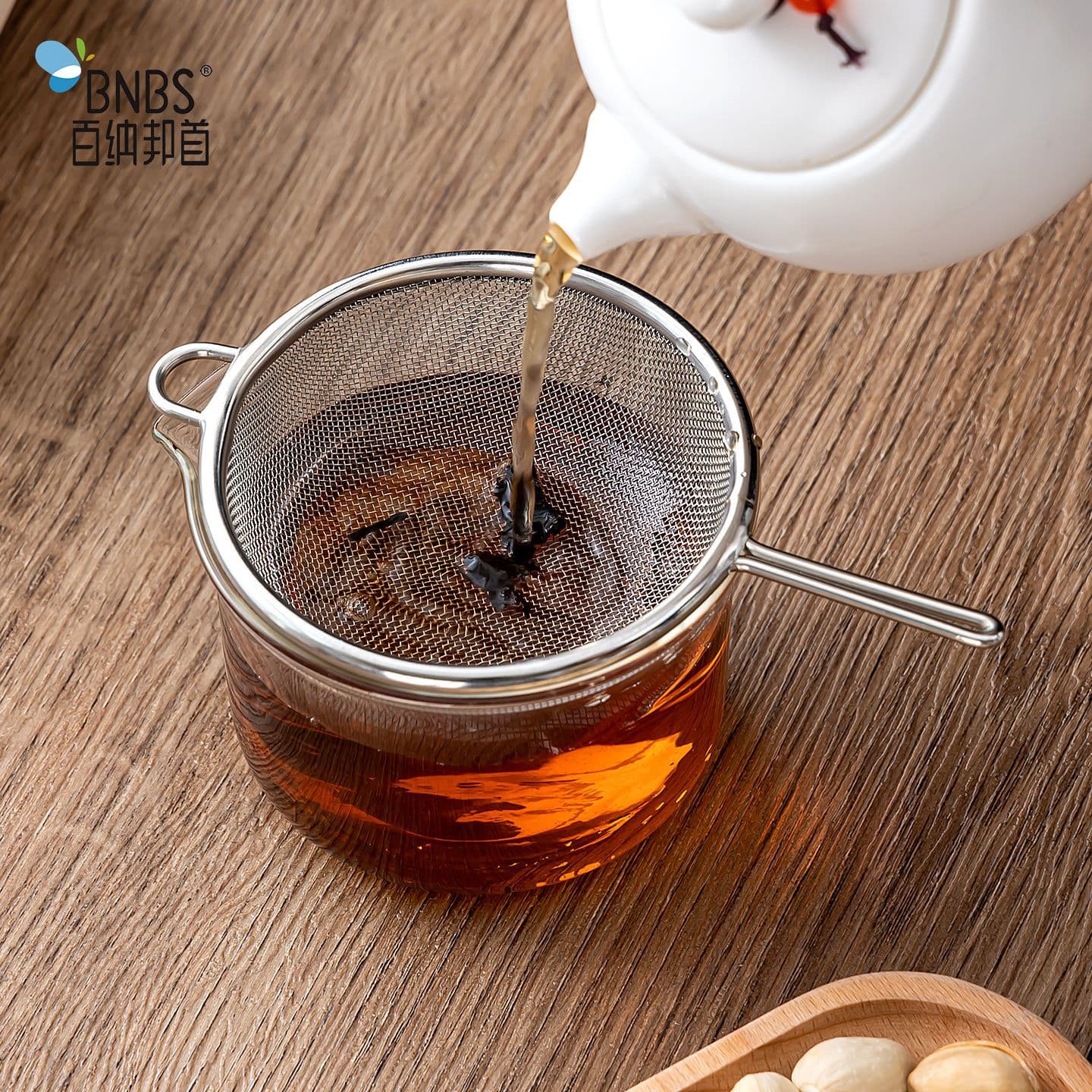 Factory direct sales stainless steel tea leak tea filter hanging ear design tea filter filter separator teapot anti-retention