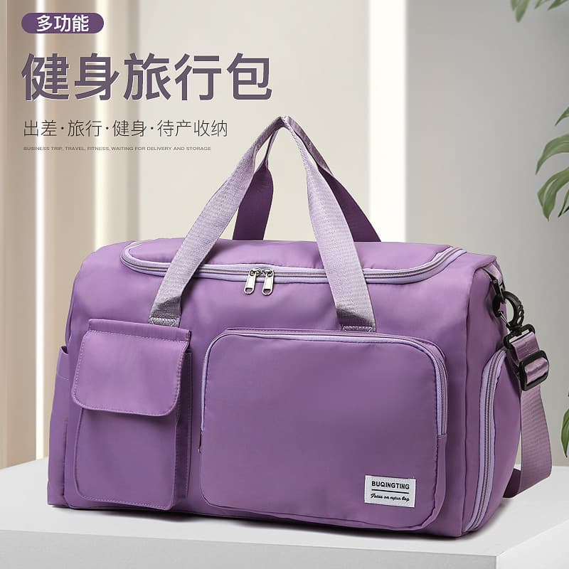 Unisex Outdoor Sports Fitness Bag Wet and Dry Separation Short Trip Fashion Travel Bag Shoe Compartment Logo Customizable