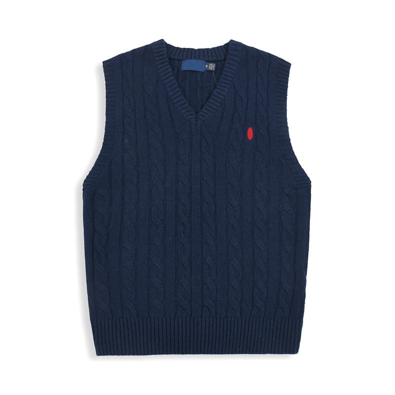 Spring/Autumn AFTMGTEY & BAOLUO Small Horse Logo Men's Sweater V-Neck Knitted Cable Wool Vest
