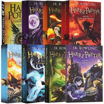 In Stock Harry Potter English Original Harry Potter Box Set 1-8 UK Edition Box Set Complete Paperback