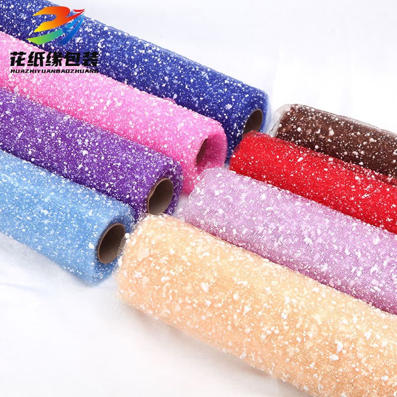 Floral Patterned Mesh Net Fresh Flower Packaging Material for Flower Shops Bouquet Wrapping Supplies from Mainland China