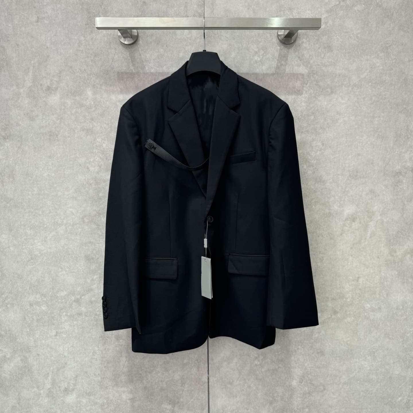 Authentic Version In Stock High Quality D-House 2025 New Chest Logo Webbing Buckle Notch Lapel Blazer