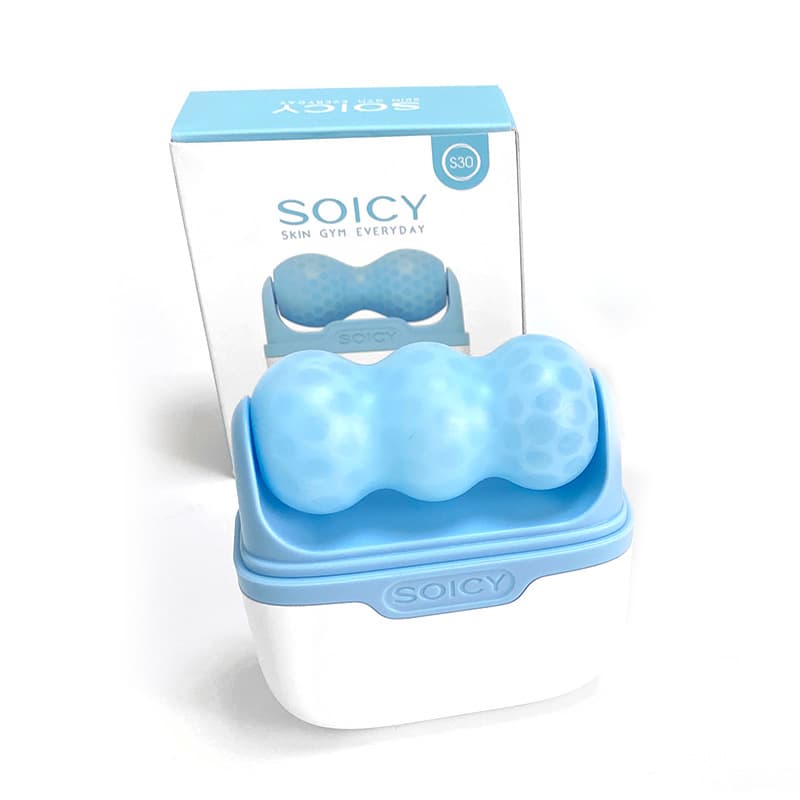 Mini Facial Ice Therapy Device SOICYS30 S50 Double Roller Handheld Home Beauty Instrument Ice Ball Rolling Wheel for Face