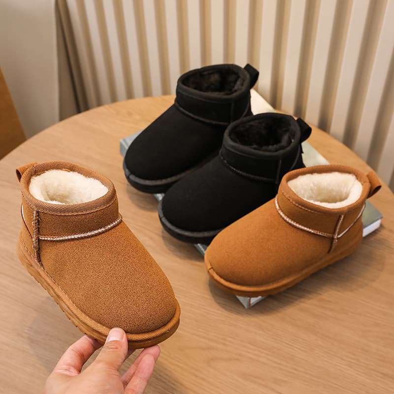 2025 Winter New Style Children's Anti-Slip Warm Export Cross-Border Snow Boots, Boys and Girls Cotton-Lined Short Boots, Cotton Boots
