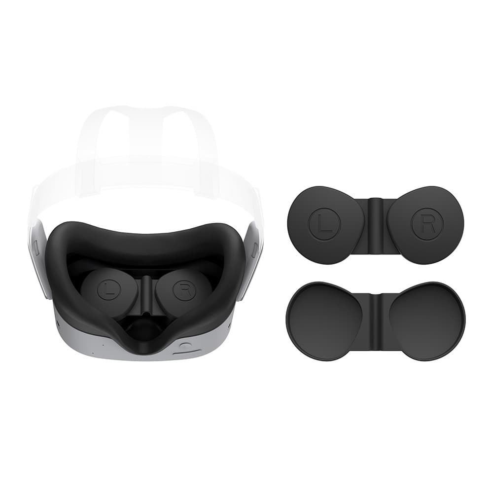 Meta Quest 3S VR Silicone Protective Cover, Quest 2 Helmet Dustproof Lens Cap