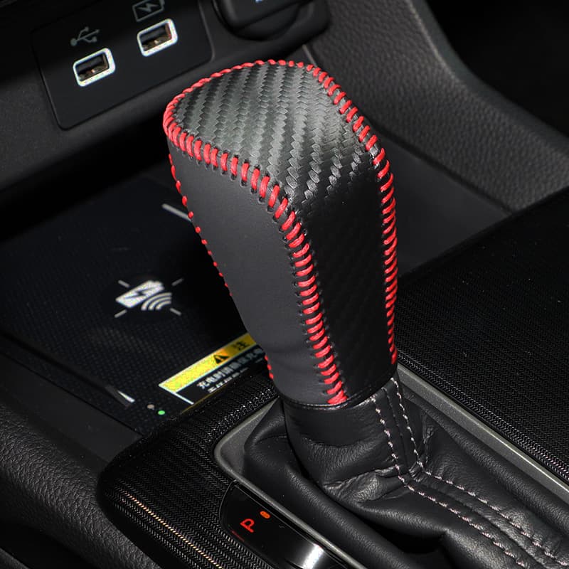 Compatible with 2022 11th Gen Civic and Integra Shift Boot Cover, Genuine Leather Gear Shift Knob Cover for Accord and Inspire, Interior Accessories