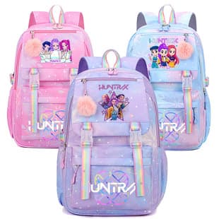KPop Demon Hunter Backpack High Capacity Kids Backpack Movie Music Girl School Bag Cartoon Anime