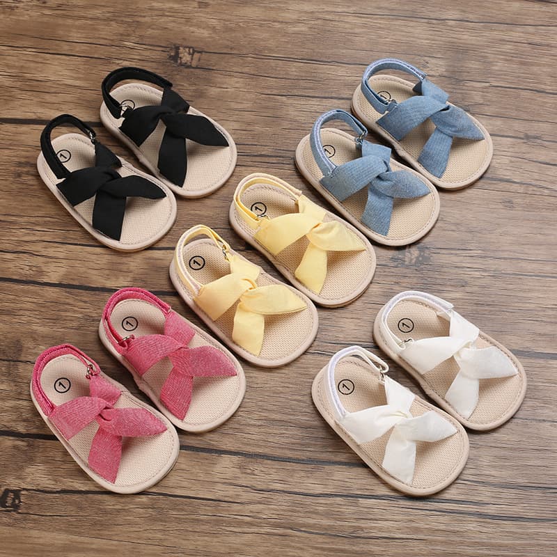 Summer 0-1 Year Old Baby Girl Sandals Rubber Sole Infant Walking Shoes 0-6-12 Months