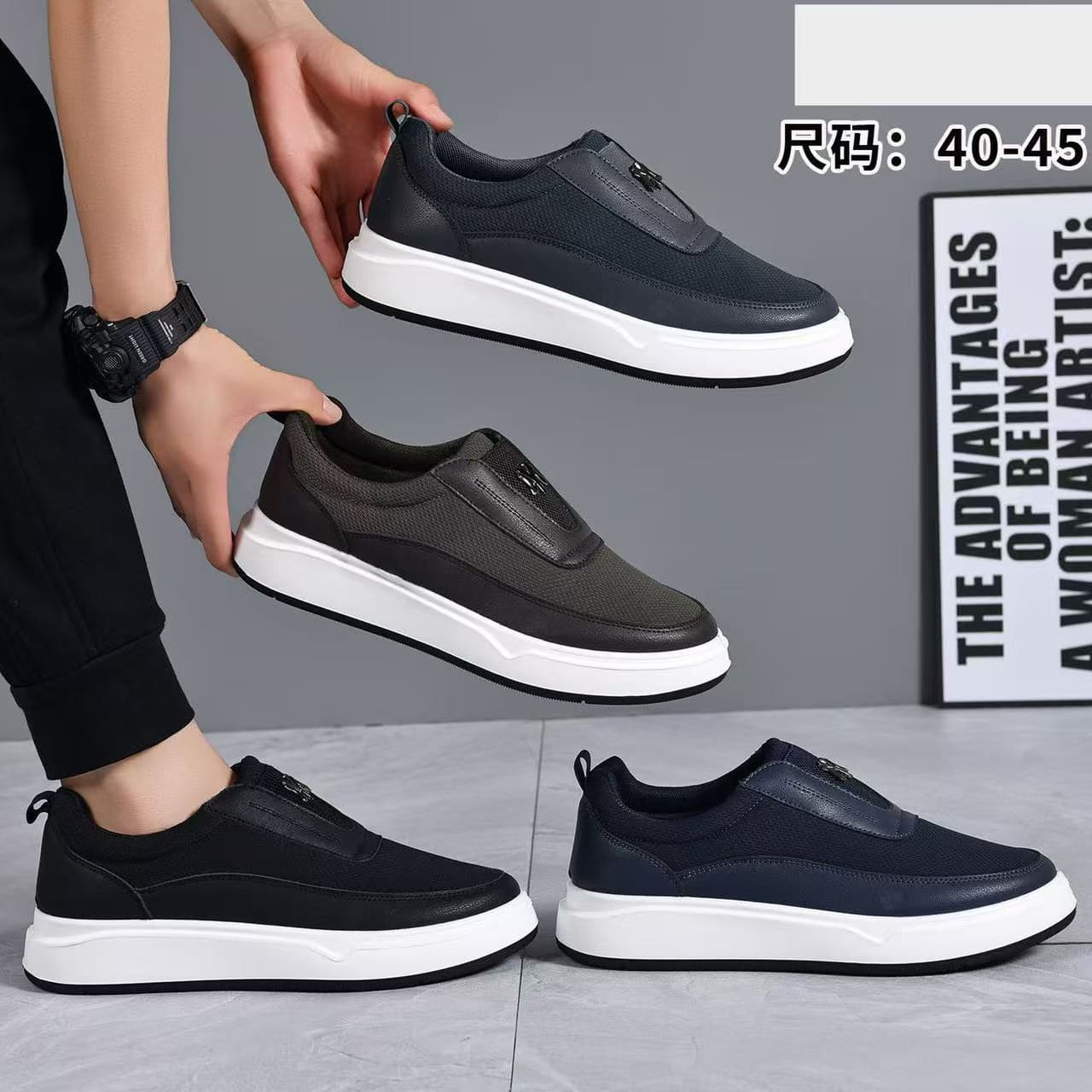 2026 Old Beijing Spring New Men's Sports Shoes Feiwei Shoes Breathable Casual Shoes Foreign Trade Shoes Running Volume Shoes