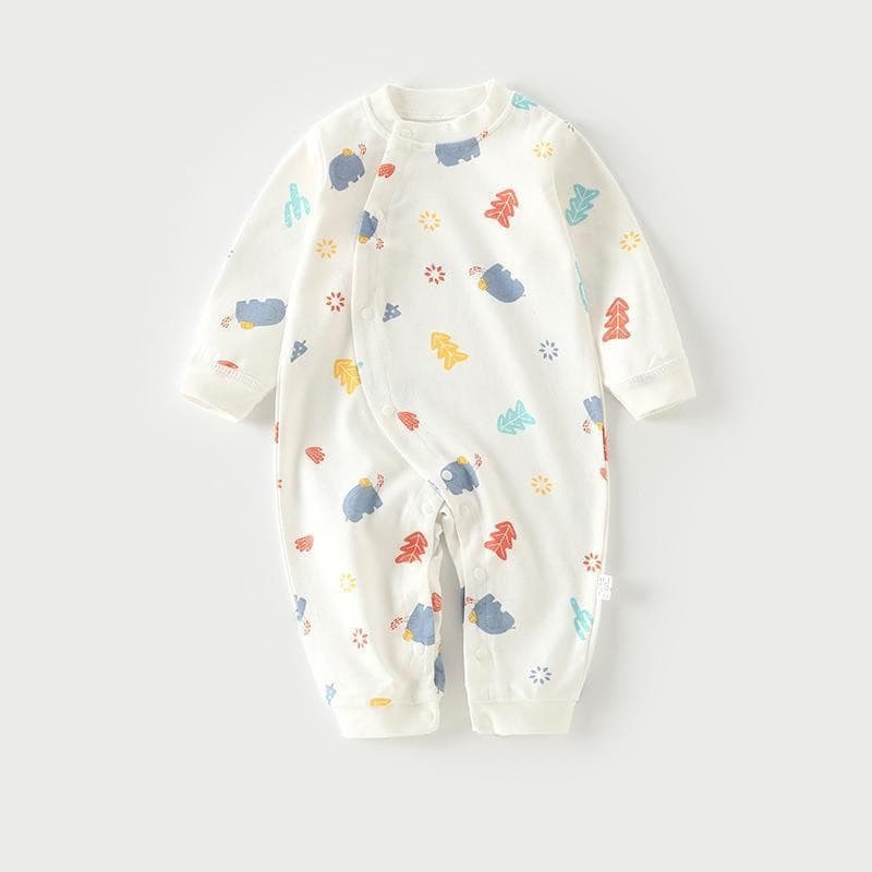 Baby Romper Spring Autumn Winter A-Class Cotton Newborn Boys Girls Long Sleeve Side Opening Crawling Bodysuit Fashionable