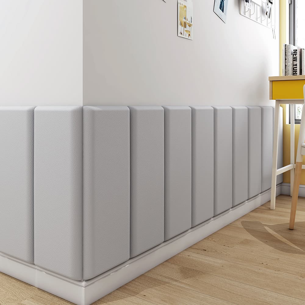 Self-Adhesive Leather Soft Padding Children's Room Wall Guard, Bedside Bed Guard Anti-Collision and Anti-Bump, Bed Head Wall Sticker, Early Education Center Decoration