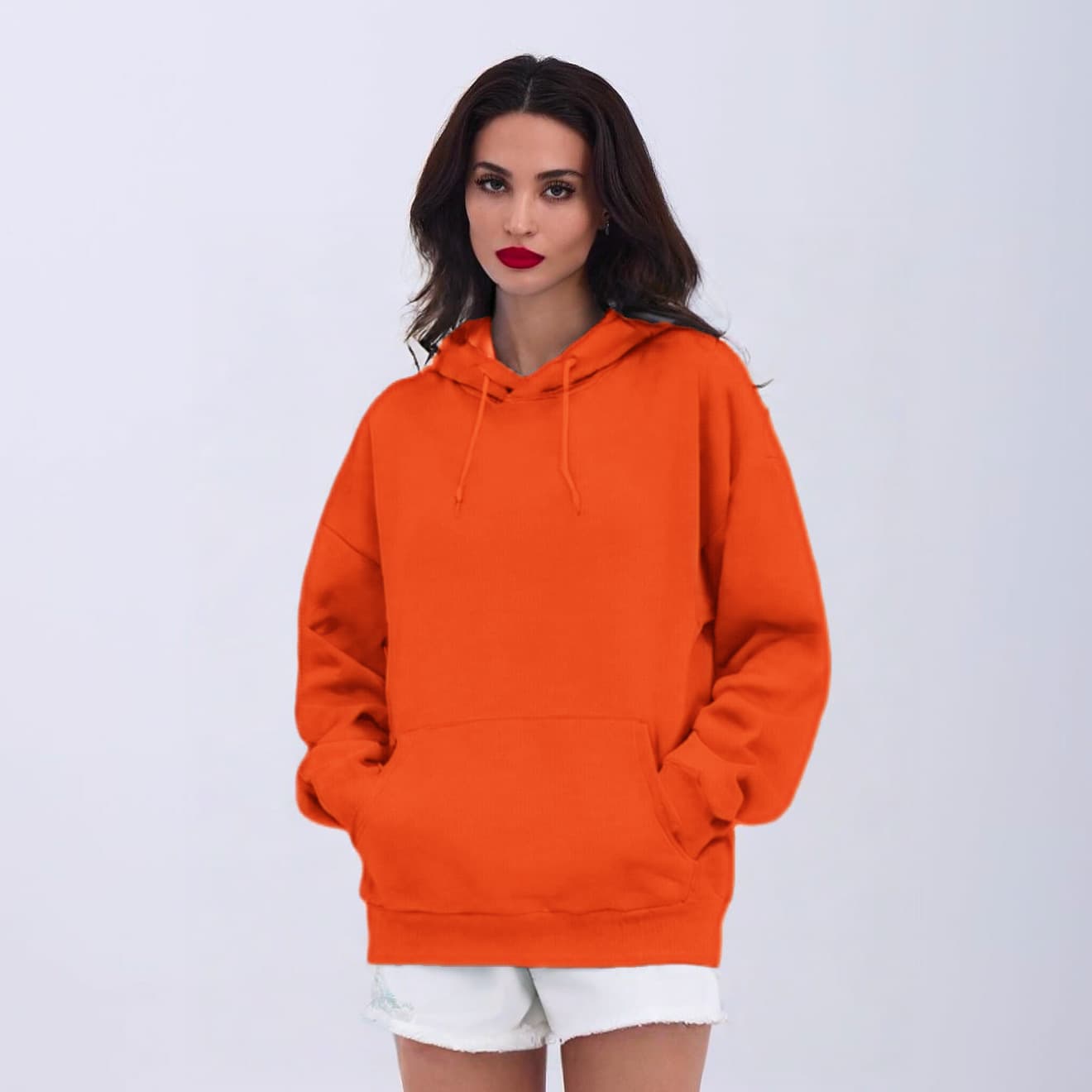 2025 Cross-Border Autumn/Winter New Solid Color Sweatshirt Custom 40 Colors Foreign Trade Thickened Hoodie Pullover Sweatshirt Jacket