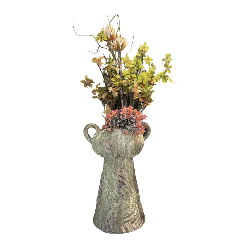 Factory Wabi-Sabi Style Double-Ear Vase Decoration Wholesale Home Garden Mantel Decor