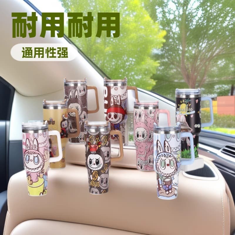 Labub Stanly 2nd Generation Cross-Border Amazon Popular 40oz Stainless Steel Car Cup Car Thermos Cup Wholesale